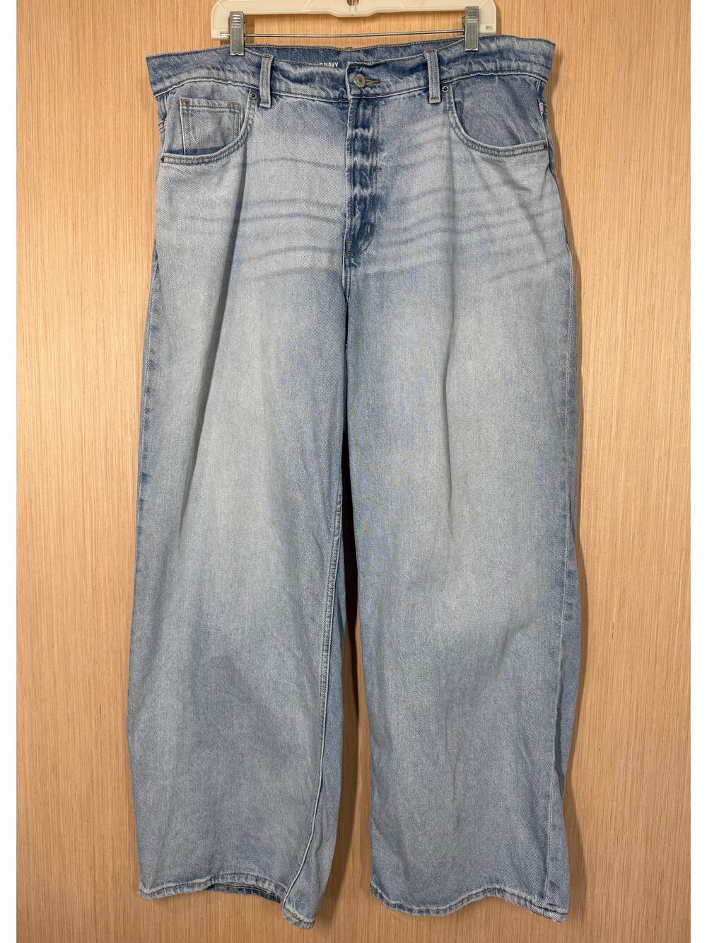 Old Navy Extra High Rise Baggy Wide Leg Jeans Size 18 Tall Y2K Skater Style